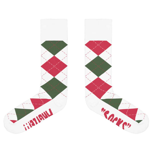 Argyle Socks White
